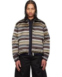 Sacai - Horizontal Stripe Blouson Bomber Jacket - Lyst