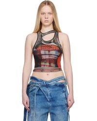Mowalola Maxine Tank Top in Red | Lyst UK