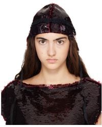 Simone Rocha - Burgundy Sequin Bonnet - Lyst