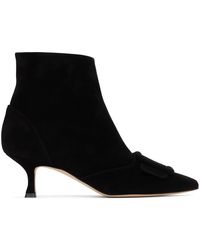 manolo blahnik lace up boots