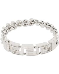 Versace - Silver Greca Chain Bracelet - Lyst
