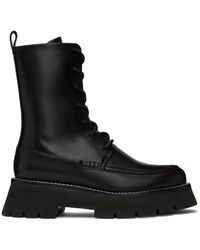 3.1 Phillip Lim - Black Kate Lace-up Combat Boots - Lyst