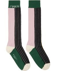 Marni - Cotton Color-Block Socks - Lyst