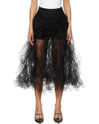 Valentino - Tulle Illusione Midi Skirt - Lyst