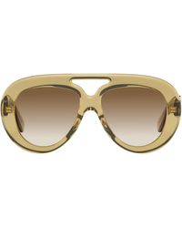 Loewe - Curvy Logo Aviator Sunglasses - Lyst