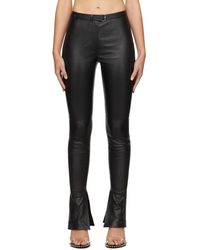 Alexander Wang - Black Tailored Leather leggings - Lyst