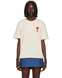 Ami Paris - T-shirt à logo ami de cœur exclusif à ssense - Lyst