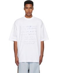 Vetements White Oversized Ecstasy T-shirt for Men | Lyst