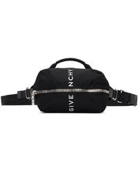 Givenchy - Pochette noire à glissière à logos - Lyst