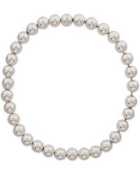 Jil Sander - Collier argenté à perles - Lyst