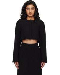 Jil Sander - Boucle Long Sleeves Cropped Jacket - Lyst
