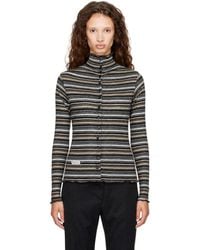 Song For The Mute - Multi Stripe Knit Cardigan - Lyst