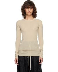 Rick Owens - Off- Temple Rib Ls T-Shirt - Lyst