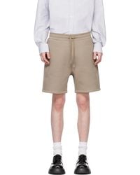 Ami Paris - Taupe Ami De Cœur Shorts - Lyst
