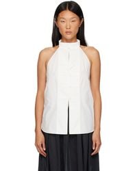St. Agni - Off- Button Detail Halter Top - Lyst