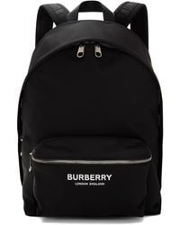 Burberry - Sac à dos noir en nylon - Lyst