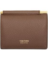 Tom Ford - Soft Grain Leather Bifold Money Clip Card Holder - Lyst
