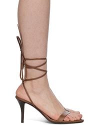 The Row - Brown Maude Heeled Sandals - Lyst