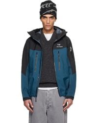 Arc'teryx - Blouson Alpha Sv Noir Et Bleu Marine - Lyst