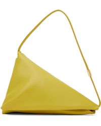 Marni - Sac à bandoulière triangulaire prisma jaune en cuir - Lyst