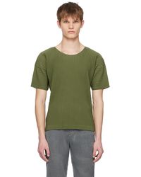 Homme Plissé Issey Miyake - Homme Plissé Issey Miyake Khaki Monthly Color March T-shirt - Lyst