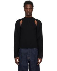 Jean Paul Gaultier - Black Cutout Sweater - Lyst