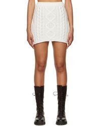 ROKH - Off-white Nylon Miniskirt - Lyst