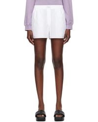 T By Alexander Wang - White Button-fly Shorts - Lyst
