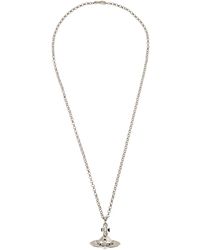 Vivienne Westwood Collier argenté à pendentif d'orbe - Métallisé