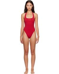 Balmain - Studded Logo Halter Swimsuit - Lyst
