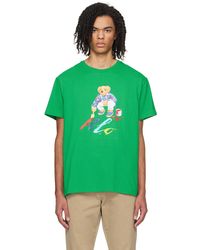 Polo Ralph Lauren - T-shirt vert à ourson polo bear - Lyst