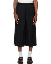 NULLUS - Pantalon Étagé Noir - Lyst
