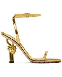 Bottega Veneta - Gold Knot Sandals - Lyst