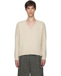 Dries Van Noten - Off- V-Neck Sweater - Lyst