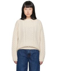 TOTEME - オフホワイト チャンキーニット セーター - Lyst