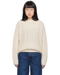 TOTEME - Toteme Off-white Chunky Sweater - Lyst