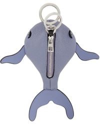 Loewe Paula's Ibiza Whale Charm Keychain - Blue
