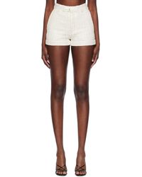 Gcds - Short blanc cassé à taille basse - Lyst