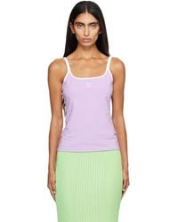 Versace - Embroidered-Logo Stretch Cotton-Jersey Tank Top - Lyst