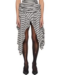 VAQUERA - Striped Jersey Miniskirt - Lyst