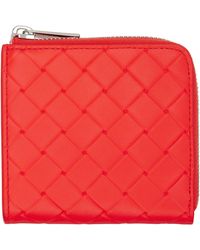 Bottega Veneta - Intrecciato Stamp Square Zip Around Wallet - Lyst