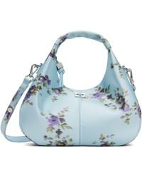 Ganni - Printed Satin Mini Bag - Lyst