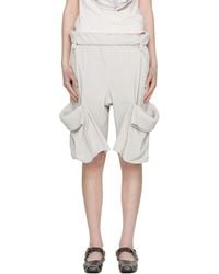 OPEN YY - Rolled Waist Sweat Cargo Shorts - Lyst