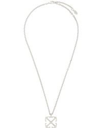 Off-White c/o Virgil Abloh - Off- collier argenté à pendentif à quatre flèches - Lyst