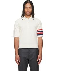 Thom Browne - Thom E Linen Cotton 4-bar Relaxed Fit Polo - Lyst