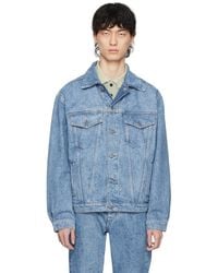 BOSS - Faded Denim Jacket - Lyst