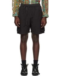 Maharishi - Hemp Cargo Asym Track Shorts - Lyst