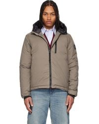 Canada Goose - Taupe Label' Lodge Hooded Down Jacket - Lyst
