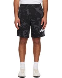 Aape By A Bathing Ape - Short De Survêtement Noir À Logos Aapenow Et Moonface Et À Motif Camouflage - Lyst