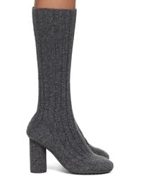 Bottega Veneta - Gray Atomic Boots - Lyst